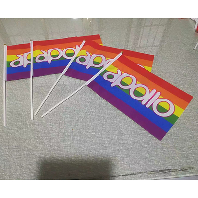 Bandera Pride Rainbow Flag Small Mini de mano de YaoYang LGBT