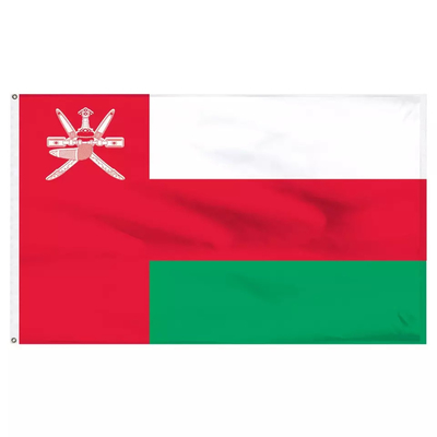 Bandera nacional 100% de Omán de las banderas 3x5 pie del poliéster de encargo de la bandera