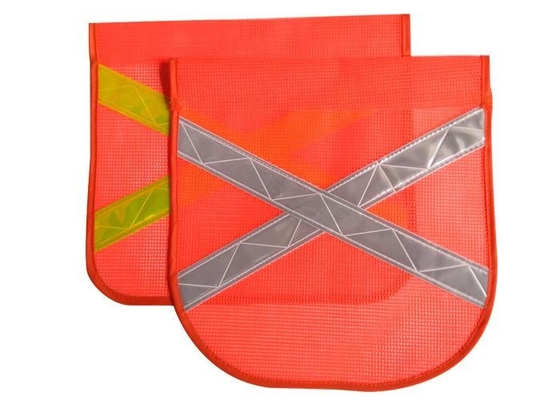 China Banderas anaranjadas de la seguridad de la malla de la tela, oro de la forma de X o banderas anaranjadas de plata de la precaución proveedor