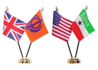 China La tabla miniatura nacional señala la certificación de BSCI por medio de una bandera, bandera americana de escritorio con el soporte fábrica