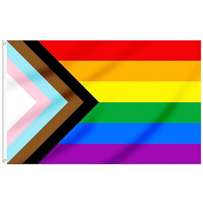 Digitaces que imprimen el material bisexual del poliéster de la bandera 3x5 pie 100d de LGBT