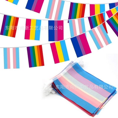 Gay lesbiano Pride Triangle Flag de la bandera de encargo de Logo Polyester LGBT