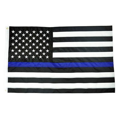 banderas nacionales de América Blue Line de la bandera de encargo del poliéster de los 90x150cm