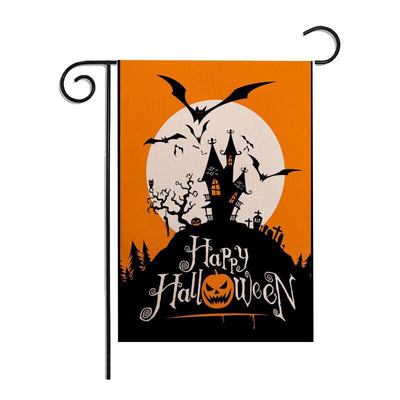 El jardín de la decoración de Halloween señala la impresión material de lino de la sublimación por medio de una bandera