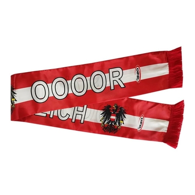 Bufanda de encargo del poliéster de las bufandas 100D del fútbol con el modelo impreso