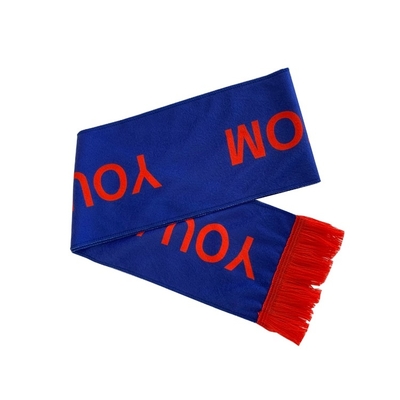 Material hecho punto bufanda del paño grueso y suave del poliéster de la impresión de la bandera del color de Pantone