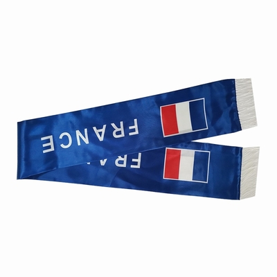 Material impreso modificado para requisitos particulares del poliéster del estilo del llano de la bufanda de la bandera de Francia
