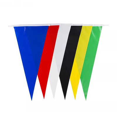 OEM ODM Triangle Flag Bunting Custom 100D Poliéster Triángulo String Flags