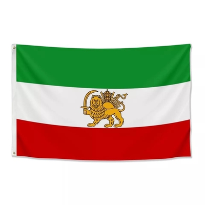 Banderas personalizadas 3X5ft Poliéster Irán León Bandera Bandera persa con León