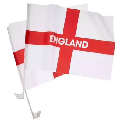 Banderas de encargo del coche de Inglaterra del poliéster de las banderas decorativas de encargo de la ventanilla del coche
