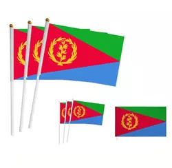 Banderas de mano portátiles el 14x21cm todas las banderas de encargo de la mano de los países
