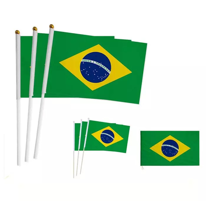 Banderas de mano portátiles el 14x21cm todas las banderas de encargo de la mano de los países