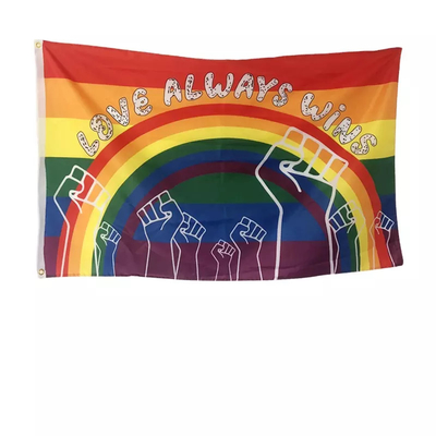 el arco iris LGBT de los 3x5Ft señala Digitaces por medio de una bandera que imprimen la bandera del progreso de Bandeira LGBT