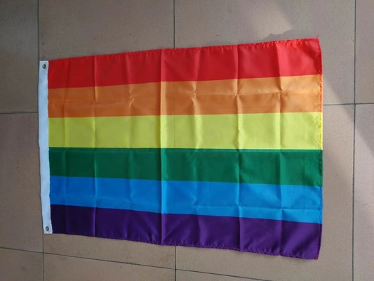 el arco iris LGBT de los 3x5Ft señala Digitaces por medio de una bandera que imprimen la bandera del progreso de Bandeira LGBT