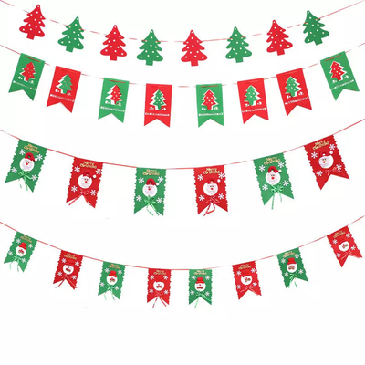 Banderas de encargo sentidas de la Navidad que cuelgan la decoración del festival de la atmósfera