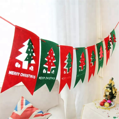 Banderas de encargo sentidas de la Navidad que cuelgan la decoración del festival de la atmósfera