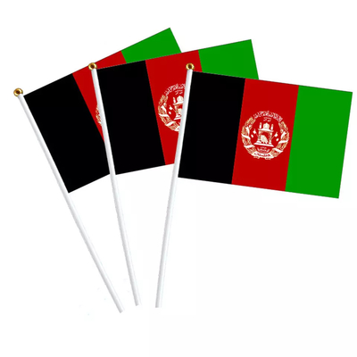 Poste blanco personalizó la bandera internacional de Afganistán del poliéster de mano de las banderas 100D