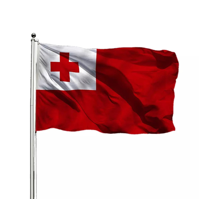 Bandera nacional 100% de Tonga del poliéster sola/doble echado a un lado imprimiendo los 3x5Ft