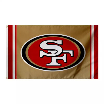 Banderas de encargo Eco Frendly de Team Flags los 3x5ft del fútbol de los San Francisco 49ers del NFL SF