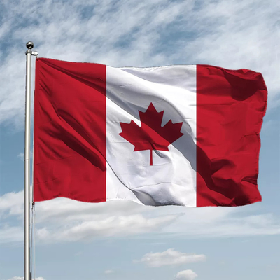 banderas del mundo del poliéster del 150cmx90cm que cuelgan la bandera de país de Canadá del estilo
