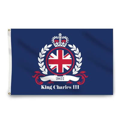 Coronación de alta calidad 2023 de rey Charles III de rey Charles Flag Reino Unido de los 3x5ft