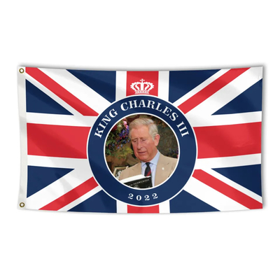 Coronación de alta calidad 2023 de rey Charles III de rey Charles Flag Reino Unido de los 3x5ft